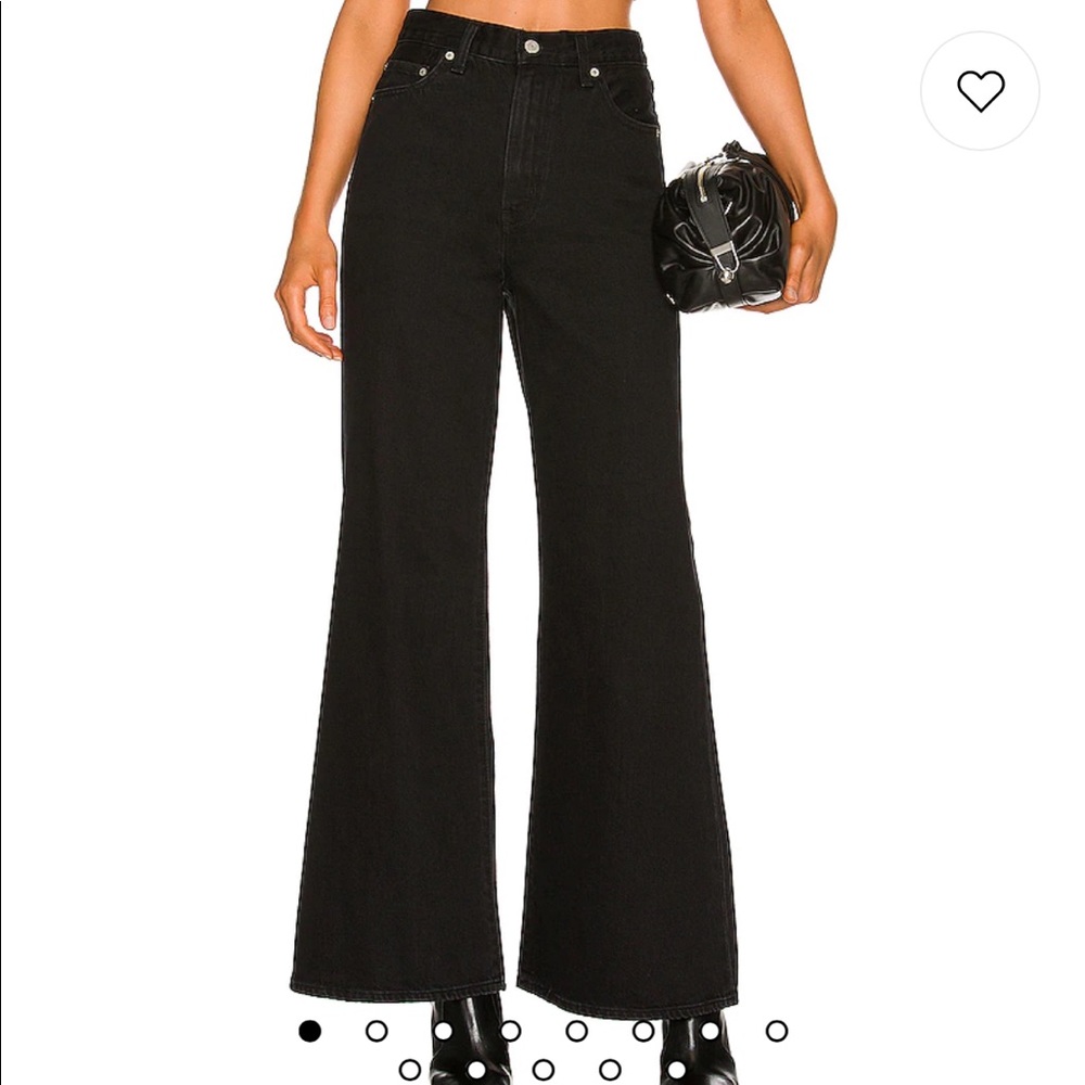 Levi’s high loose flare leg jeans in train wreck